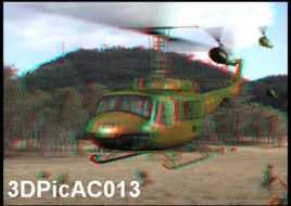 RAAF Bell Huey Army Iroquois 3D Anaglyph